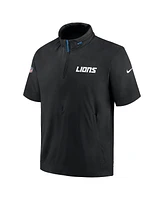 Nike Men's Detroit Lions 2024 Sideline Coach Short Sleeve Half-Zip Hoodie Jacket