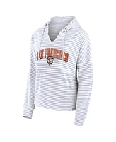 Fanatics Women's San Francisco Giants Striped Fundamentals Notch Neck Pullover Hoodie