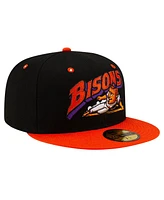 New Era Men's Black Buffalo Bisons Theme Night Lacrosse 59FIFTY Fitted Hat