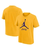 Jordan Big Boys and Girls Los Angeles Lakers Essential Jumpman Logo T-Shirt