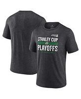 Fanatics Men's Heather Charcoal Dallas Stars 2024 Stanley Cup Playoffs Crossbar Tri-Blend T-Shirt