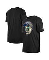 New Era Men's Black Los Angeles Dodgers Sugar Skulls T-Shirt