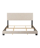 Amber & Emily Upholstered Modern King Bed