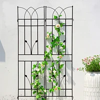 Metal Garden Trellis 71"X17.7" for Climbing Plants