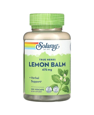 Solaray True Herbs Lemon Balm 475 mg