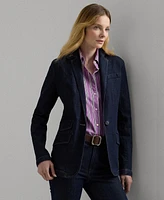 Lauren Ralph Women's One-Button Denim Blazer, Regular & Petite