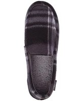 Isotoner Men's Plaid Fleece Cameron Moccasin Slippers