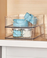 iDesign Plastic Cabinet and Pantry Storage Bin with Integrated Handles 10 x 4.25 x 5 Clear Bin