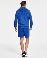 Puma Men's Logomania Allover Logo Print Fleece Hoodie