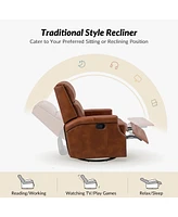 Anselm Transitional Recliner with Nailhead Trim