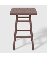 WestinTrends 5-Piece Hdpe Outdoor Patio Dining Bar Bistro Table Set with Counter High Stools