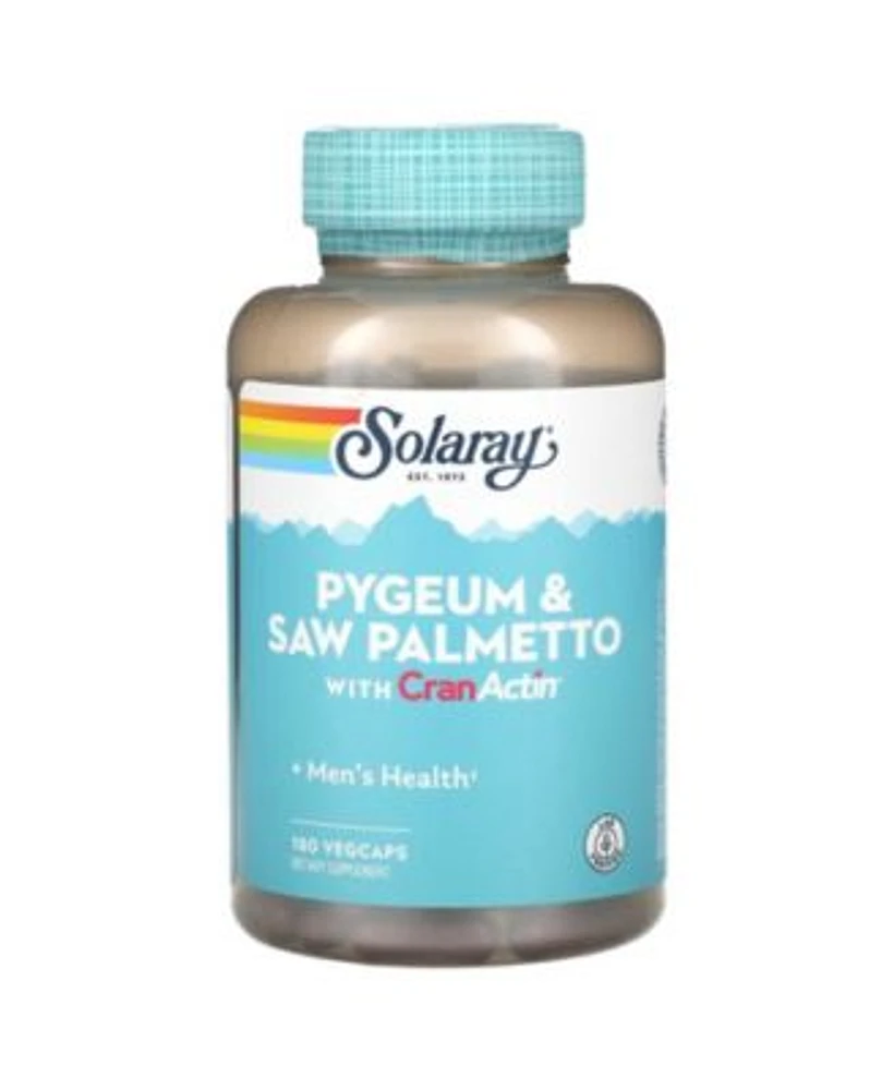 Solaray Pygeum Saw Palmetto With Cranactin 180 Vegcaps