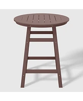 WestinTrends 5-Piece Hdpe Outdoor Patio Dining Bar Bistro Table Set with Counter High Round Stools