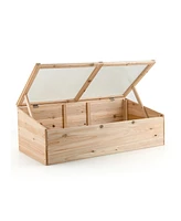 Sugift Wooden Garden Portable Greenhouse