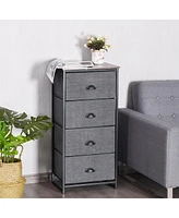 Inolait Chest Storage Tower Side Table Display Storage with 4 Drawers