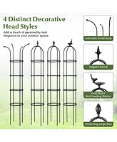 2-Pack Garden Obelisk Trellis for Climbing Plants-Black