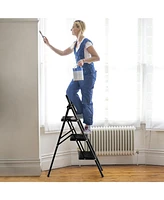 Slickblue 3-Step Ladder with Wide Anti-Slip Pedal-3-Step