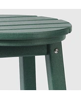 WestinTrends 24" Hdpe Outdoor Patio Round Counter Height Stool Set of 3