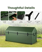 Slickblue Waterproof Outdoor Storage Box with Ventilated Window Adjustable Snap-Green