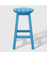 WestinTrends 24" Hdpe Outdoor Patio Round Counter Height Stool Set of 3