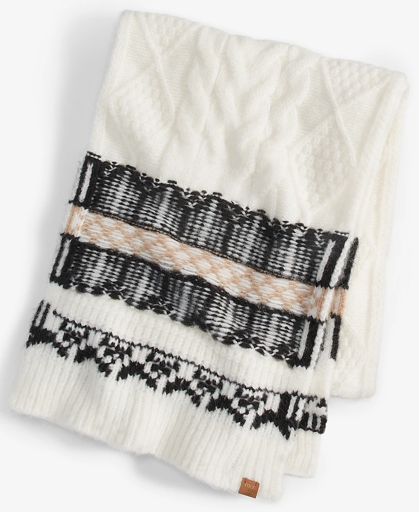 Cole Haan Women's Reversible Fair Isle Scarf