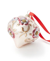 Holiday Lane Burgundy & Blush Decorated Pink Onion Shaped Ornament, Exclusively at Macy's