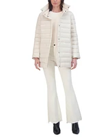 Tahari Women's Shine Collared Packable Puffer Coat