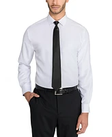 Calabrum Men's Slim Solid Black Clip-On Tie