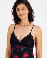 I.n.c. International Concepts Women's Modal Knit Lace-Trim Chemise, Created for Macy's