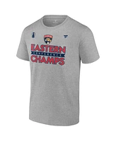 Fanatics Men's Steel Florida Panthers 2024 Eastern Conference Champions Locker Room T-Shirt