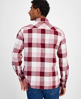 Sun + Stone Men's Burke Regular-Fit Plaid Button-Down Shirt, Created for Macy's