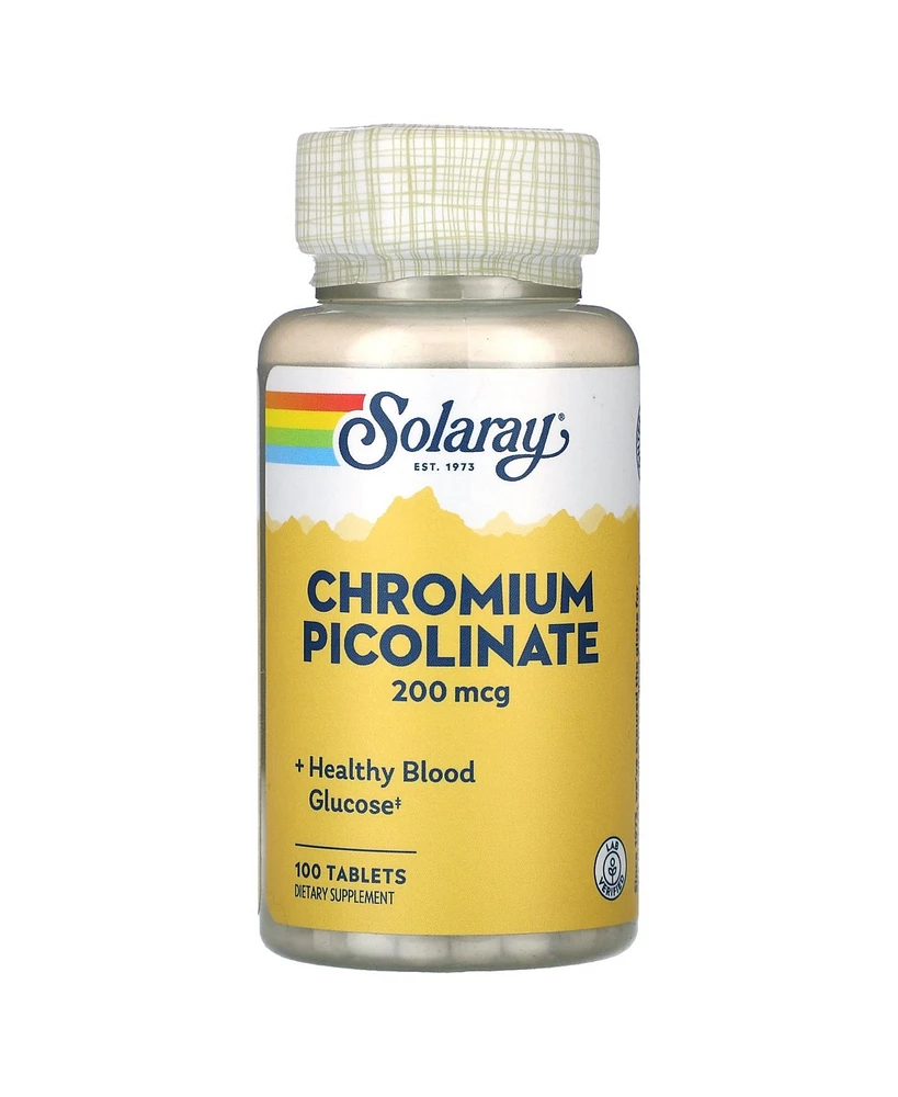 Solaray Chromium Picolinate 200mcg | 100ct