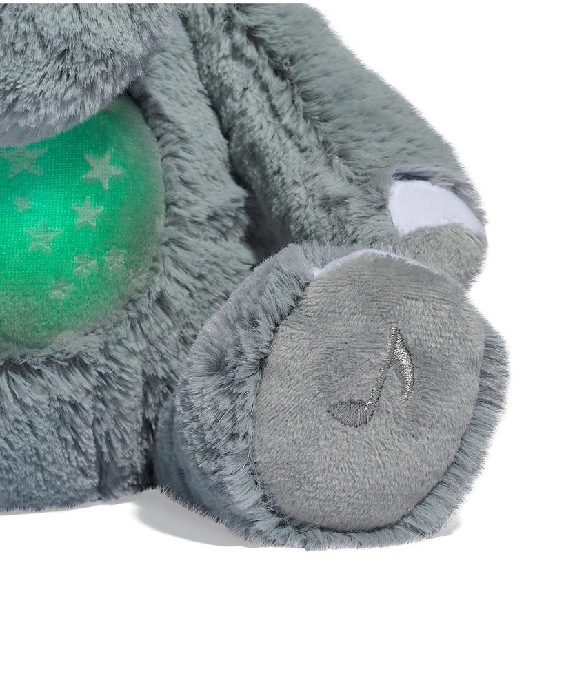 Geoffrey's Toy Box 10'' Soothing Elephant Plush Stuffed Animal Toy with Led Lights and Sound