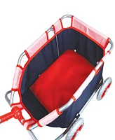 Lissi Dolls Navy Red Doll Pull Cart