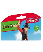 Schleich Farm World Cowboy With Bull Figure Playset