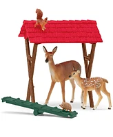 Schleich Farm World Feeding The Forest Animals Playset