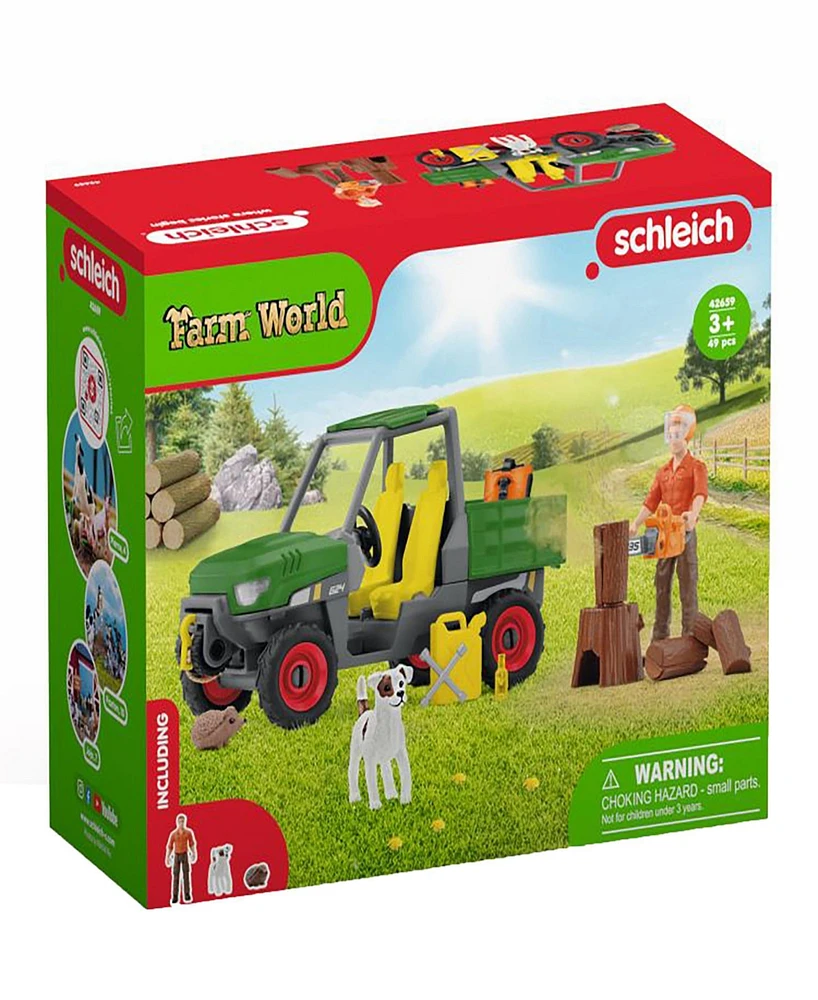 Schleich Farm World Working In The Forest Playset