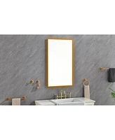 Streamdale Furniture 40x24 Led Lighted Bathroom Wall Mounted Mirror With High Lumen+Anti-Fog Separately Control