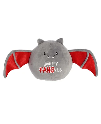 Aurora Small Fang Club Bat Just Sayin' Spooky Plush Toy Gray 8"