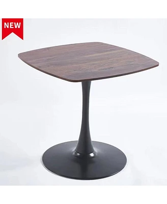 Simplie Fun Special Dining Table, Mdf Dining Table, Kitchen Table, Black And Walnut, Exective Desk