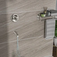 10" Rain Shower Head Systems With Waterfall Tub Spout, Brushed Nickel, Wall Mounted Shower