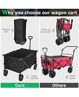 Sugift Outdoor Utility Garden Trolley Buggy