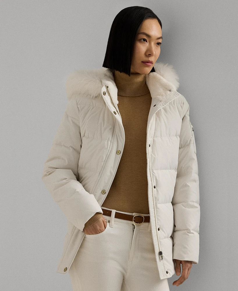 Lauren Ralph Lauren Women's Faux-Fur Hooded Puffer Coat