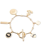 Lauren Ralph Lauren Gold-Tone Logo Charm Bracelet