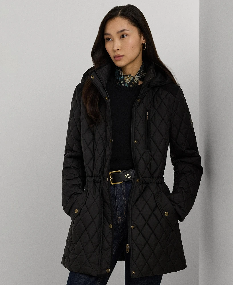 Lauren Ralph Women's Hooded Anorak Quilted Coat