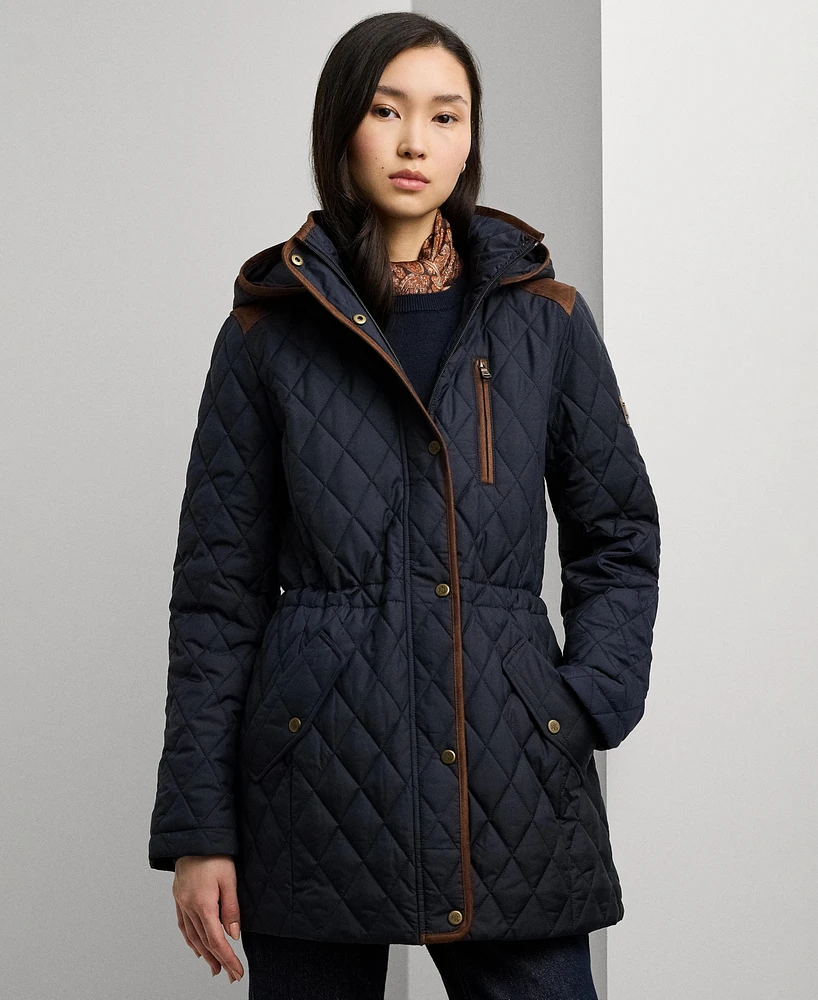 Lauren Ralph Women's Hooded Anorak Quilted Coat