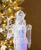 Glitzhome 18 H Acrylic Light Emitting Diode Color Changing Lighted Tabletop Nutcracker Figurine