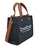 Bebe Rian Denim Mini Satchel Bag