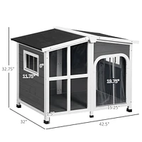 Streamdale Furniture Spacious Openable Dog House for Big Dogs (Up to 66 lbs.)