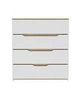 Simplie Fun Zoe Dresser, Superior Top, Four Drawers